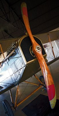 The propeller of the Curtiss Jenny.