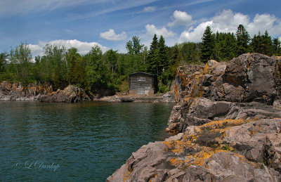 115.3 - Silver Bay:  Old Boathouse From Lake