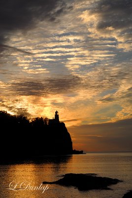 42.2 - Split Rock Lighthouse: Sunrise In Gold And Silver (Vertical)