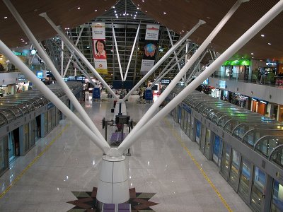 Inside KL Airport. Malaysia. Train system 2.