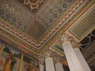 Ceiling in one of the rooms