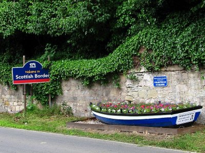 We enter the county of Scottish Borders.
