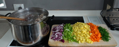 Preparing Fish Head Soup