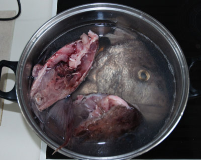 Preparing Fish Head Soup