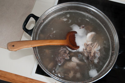 Preparing Fish Head Soup