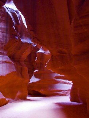 Upper Antelope Canyon - slot canyon - you can see the floor in this image