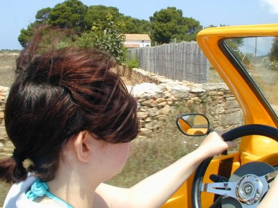 Debbie Driving our Electric Car (30/6)