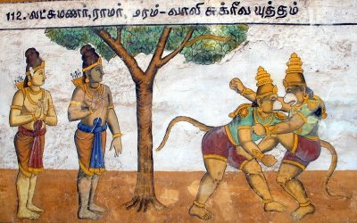 Mural- vAli Sugreeva yuddham.JPG