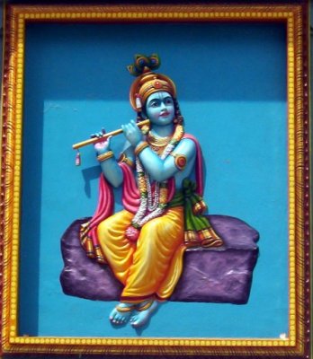 Sri Krishna on Entrance Wall