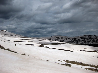 Dark skies and snow south of I70 Copper Mtn