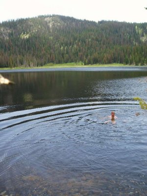 Brian swims - Three Island Lake CO