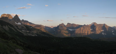 Evening view from near Swiftcurrent Pass