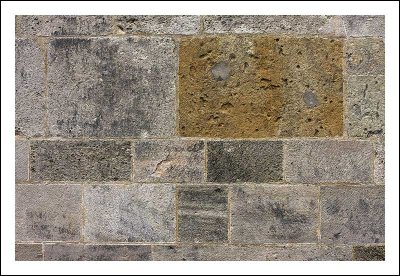 Christchurch Priory Wall ... (in the style of Mondrian?)