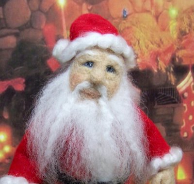 Close up of Santa's face (SOLD)