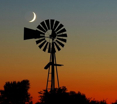 Moon & Windmill (Composition #2)