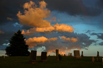 Cloudscape over Grave Stones