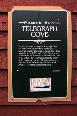 Telegraph Cove sign