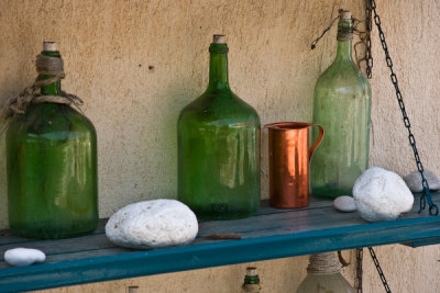 Bottles and stones