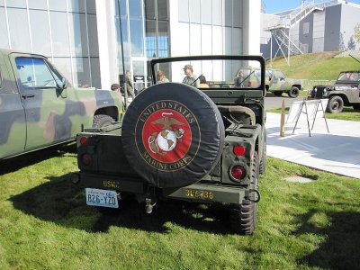 Jeep with Marine Corps Insignia