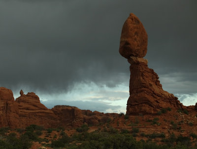 Balanced Rock Just Before The Strike