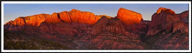 Kolob Canyon Sunset Pano