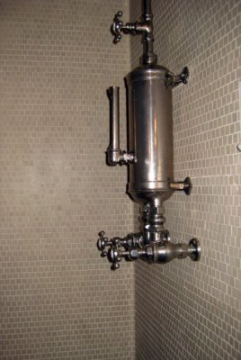 Fixture in the shower for heating water?