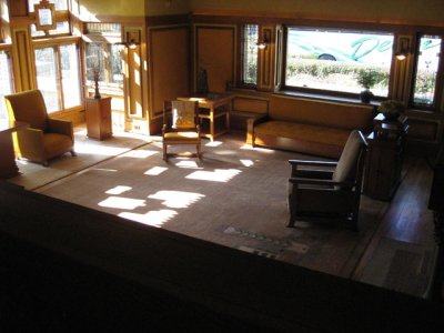 View of the living room from the landing