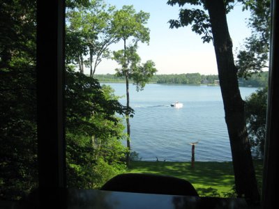 View of the lake from the living room