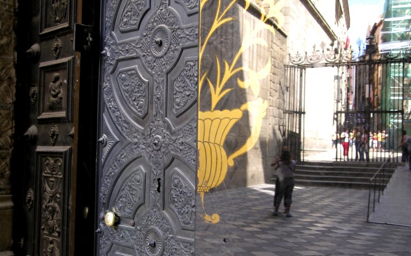 Reflejos en la Puerta de La Catedral