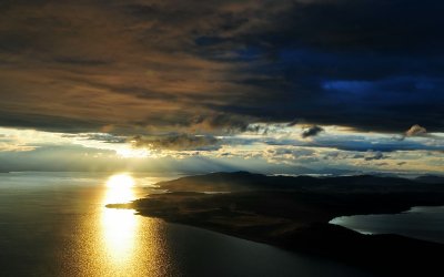 San Juan Island golden sunset