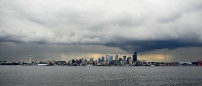 scatter rain over Seattle