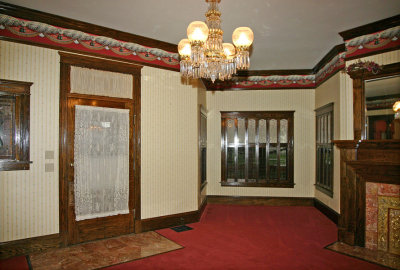 Foyer Alcove and Fireplace