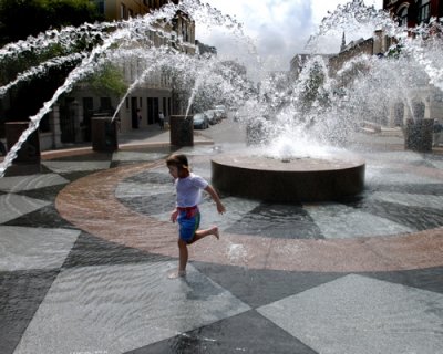 Kid in Fountain, Charleston, SC