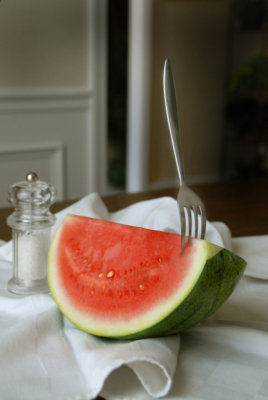 Watermelon with Fork