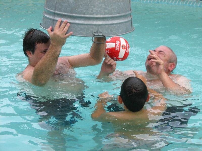 Having fun in the pool 28 June 2008