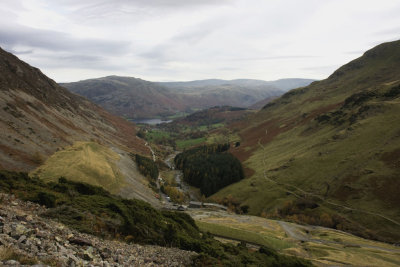 View down valley to Glenridding