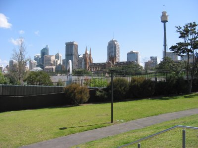 A view of downtown Sydney. The Sydney Observation Tower is in the upper right