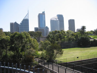 Downtown Sydney. The strange building to the left is the Deutsche Bank Place building which occupies 40% of the building