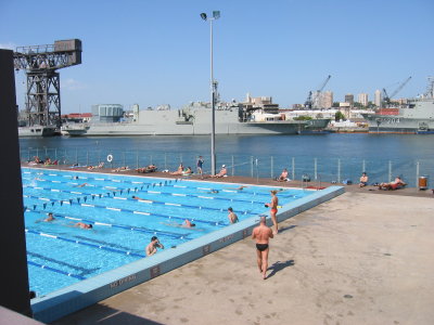 An olympic sized pool right in the heart of the marina in Sydney Harbour