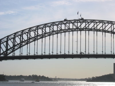 The Sydney Harbour Bridge is the main crossing of Sydney Harbour carrying vehicular, rail, and pedestrian traffic