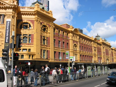 Flinders Street Station in the heart of the city is the central railway station of the suburban rail network of Melbourne
