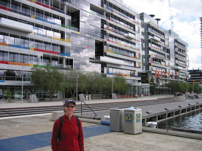 A view of a very colorful office park near the Docklands in Melbourne