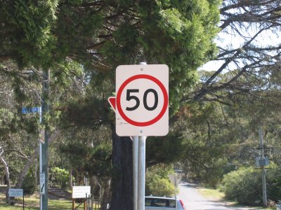 Everything is in kilometers per hour. The easy conversion is to multiply by 6 and divide by 10 (50*6/10=30 mph)