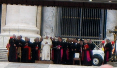 Papa Benedetto XVI in the Piazza San Pietro, Vatican