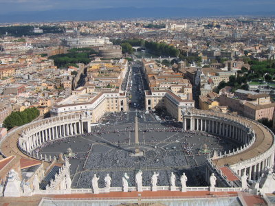 Viewed from the top of the Basilica di San Pietro