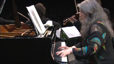 Martha Argerich, enjoying the moment in the Shostakovich Quintet in g