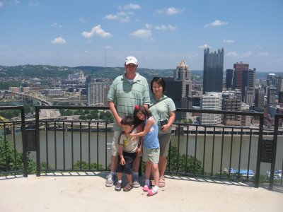 Family at Mt. Washington in Pittsburgh