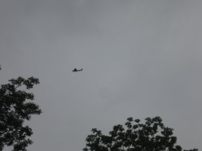 Daddy, Nick, and Dave flying the Skyhawk 1500 feet above our house