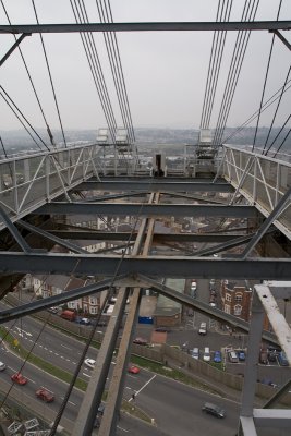 Through the girders of transporter bridge