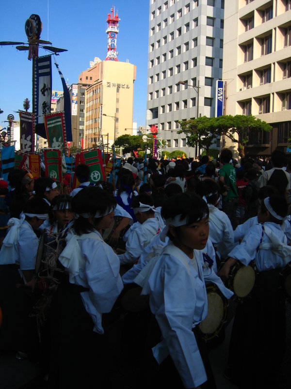 Young taiko group readying for the event
